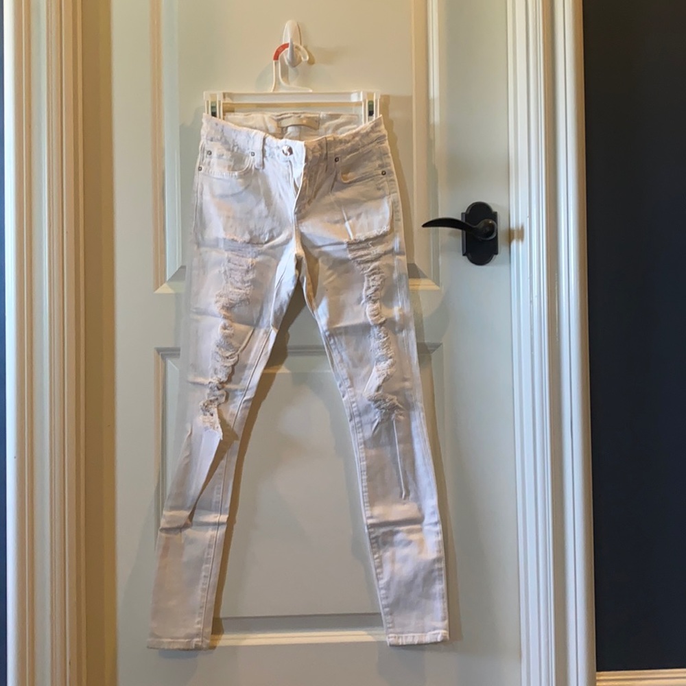 Joe’s Ripped White Jeans (looks wrinkled)